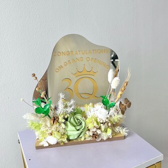 Opening table mirror - Nature green theme 