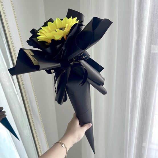 Sunflower ice-cream cone