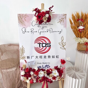 Vintage red opening foam board  stand 