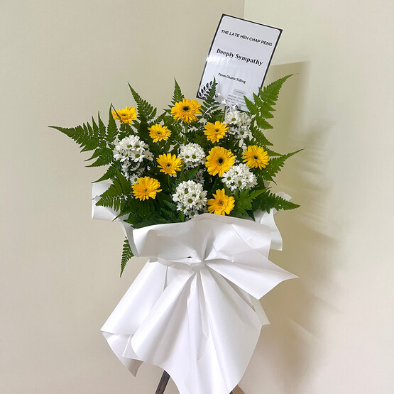 Condolences Flower Stand - Simple sympathy