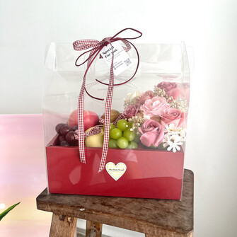 Get well soon fruit flower box 