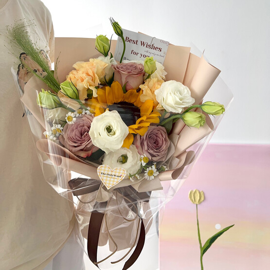 Nude theme flower mix blooms 