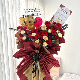 Red Gold opening flower stand 3