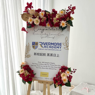 Elegant grand opening foam board flower stand 