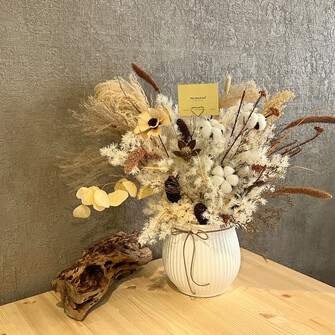 Muji theme preserved mix dried flower vase
