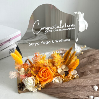 Opening table mirror - Orange theme 