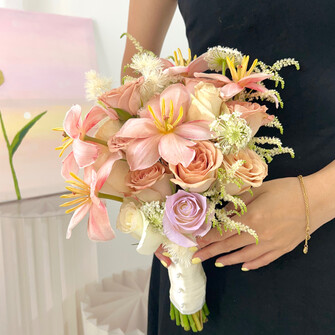 Tulip fairy bridal hand bouquet