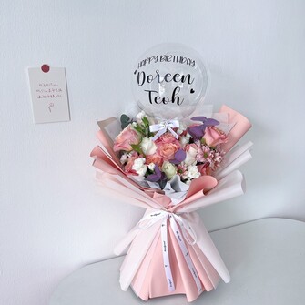 Birthday girl balloon bouquet 